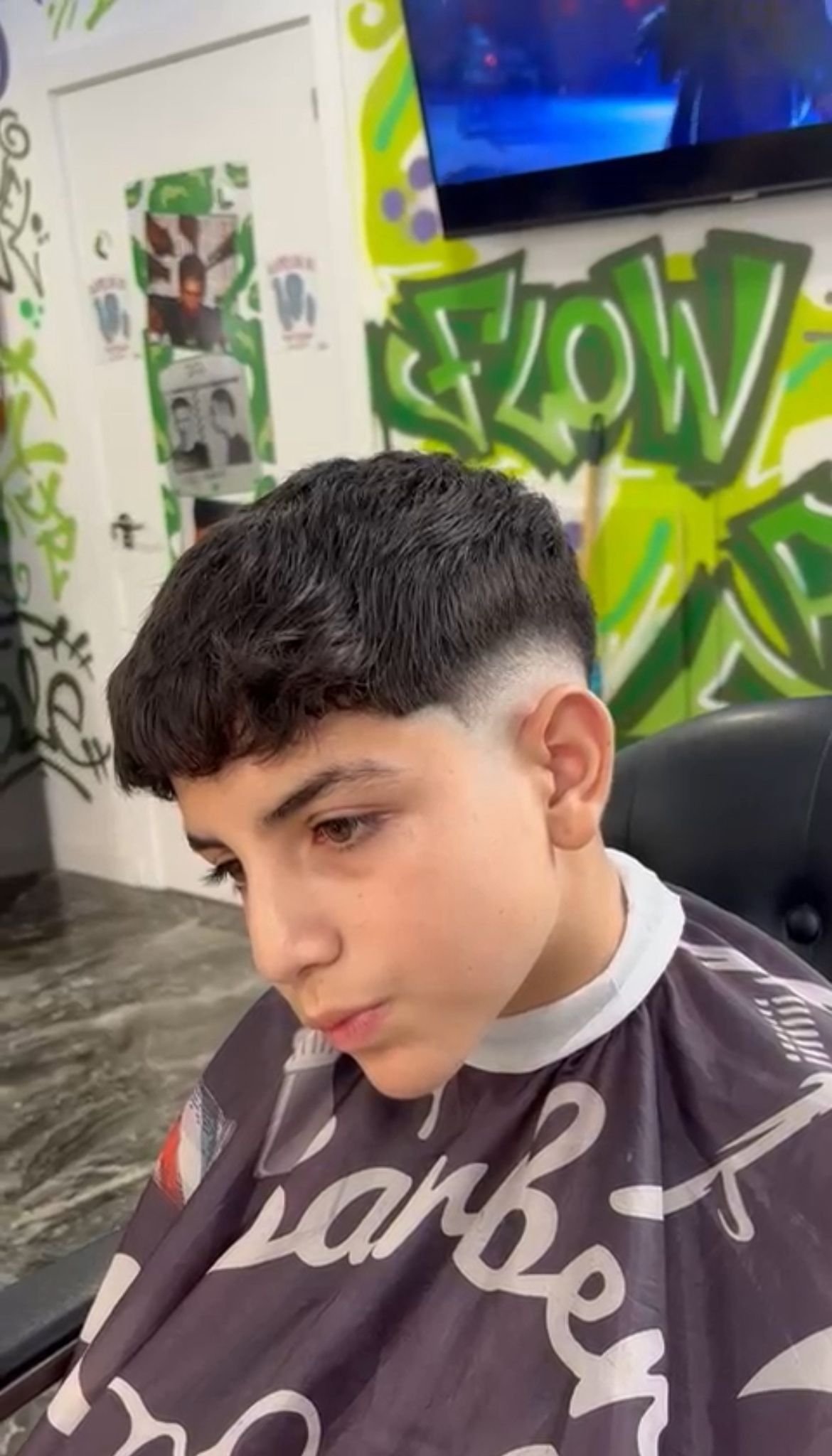 Barbero trabajando